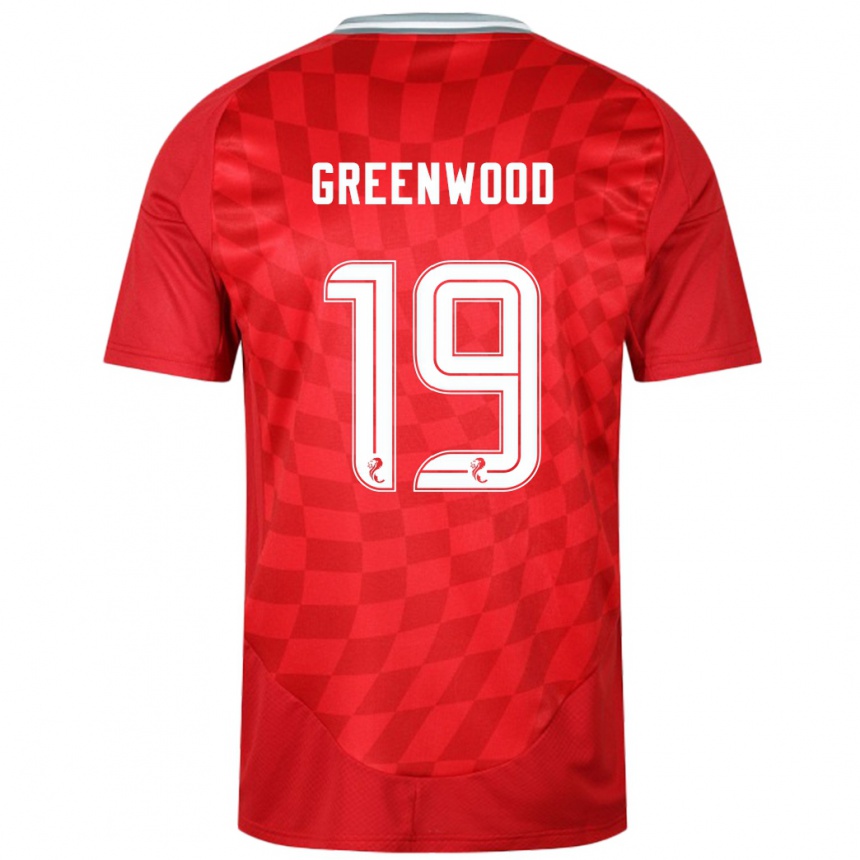 Men Football Brodie Greenwood #19 Red Home Jersey 2024/25 T-Shirt Uk