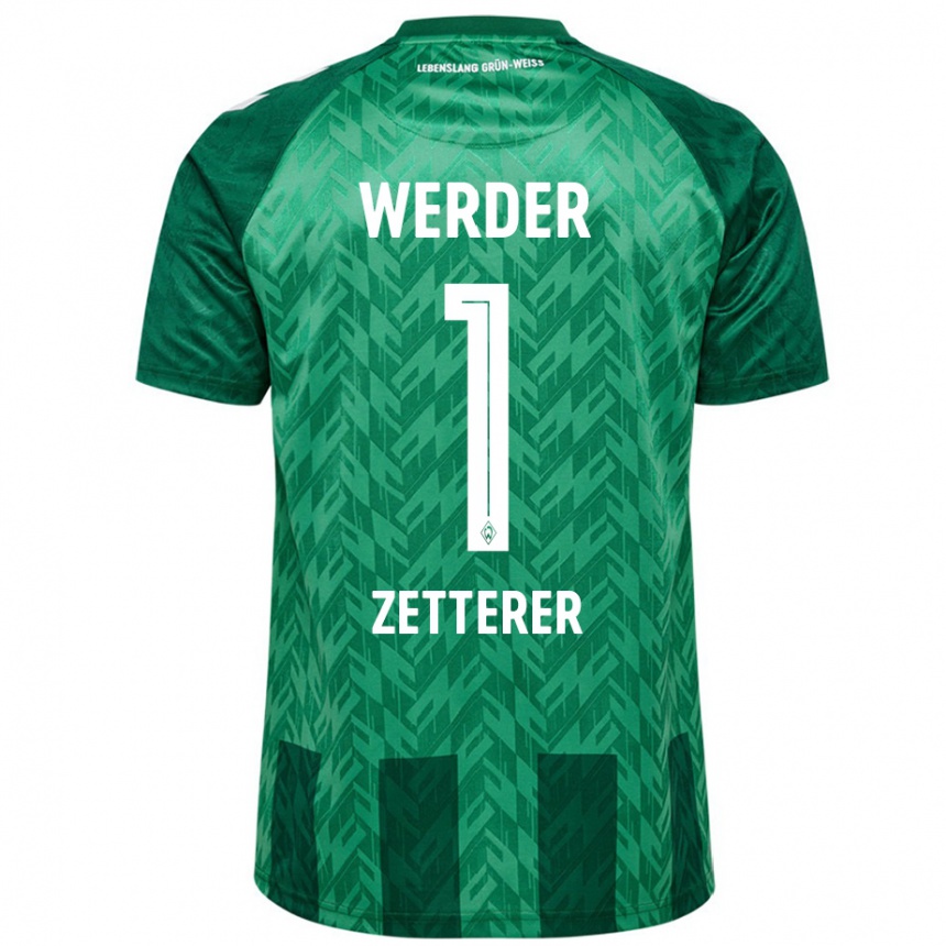 Men Football Michael Zetterer #1 Green Home Jersey 2024/25 T-Shirt Uk