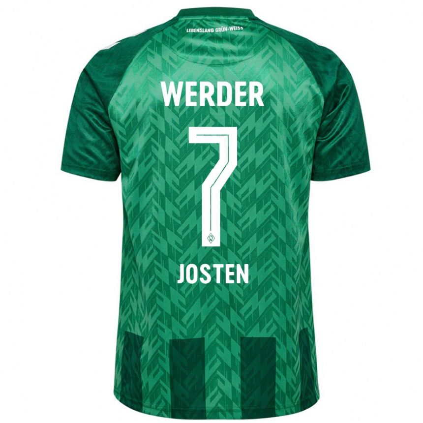 Men Football Lisa Josten #7 Green Home Jersey 2024/25 T-Shirt Uk