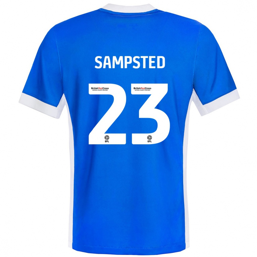 Men Football Alfons Sampsted #23 Blue White Home Jersey 2024/25 T-Shirt Uk