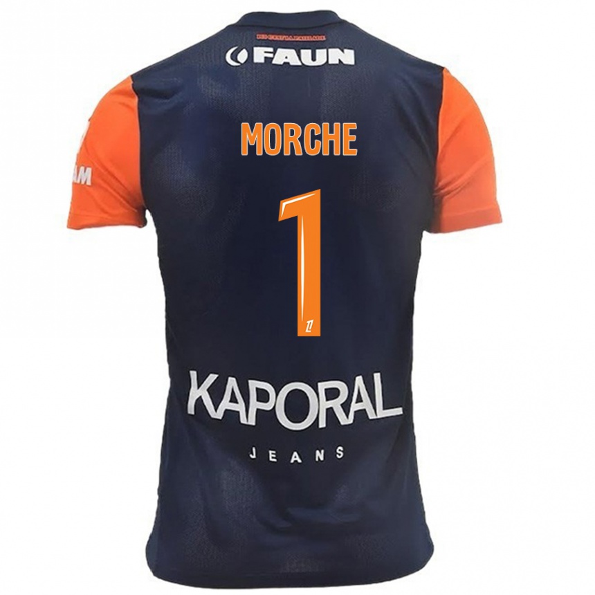 Men Football Cosette Morché #1 Navy Blue Orange Home Jersey 2024/25 T-Shirt Uk