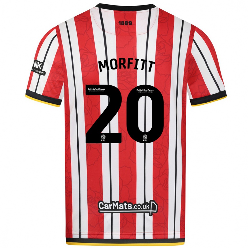 Men Football Izzy Morfitt #20 Red White Stripes Home Jersey 2024/25 T-Shirt Uk