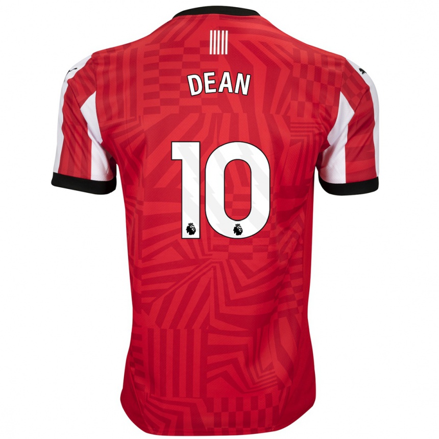 Men Football Rianna Dean #10 Red White Home Jersey 2024/25 T-Shirt Uk