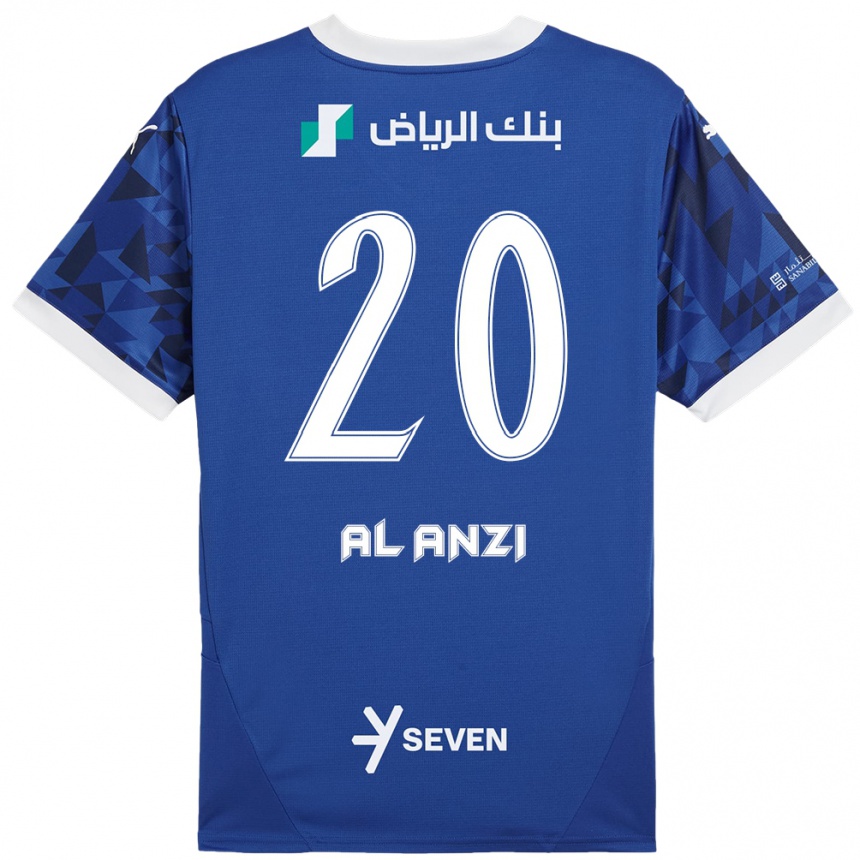 Men Football Areej Al-Anzi #20 Dark Blue White Home Jersey 2024/25 T-Shirt Uk