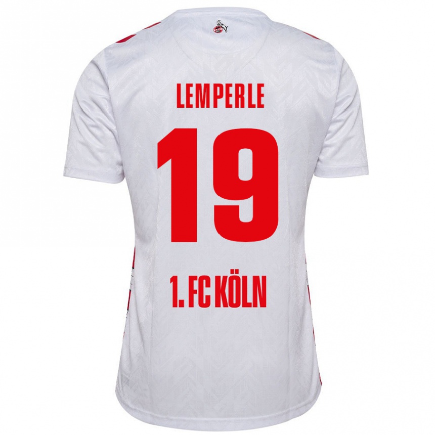 Men Football Tim Lemperle #19 White Red Home Jersey 2024/25 T-Shirt Uk