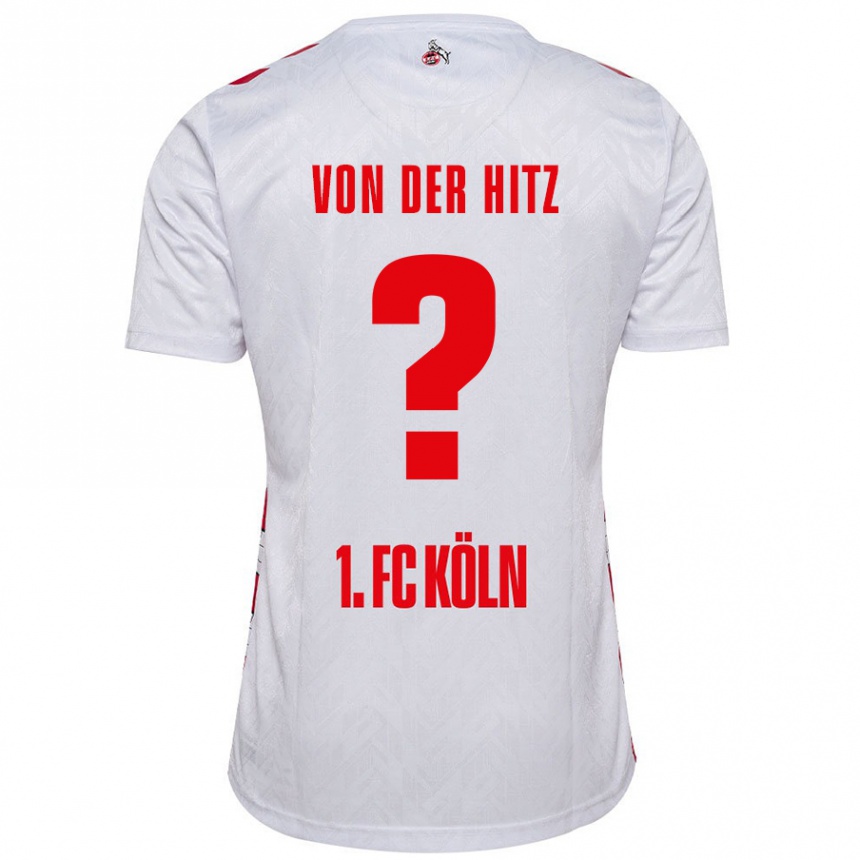 Men Football Justin Von Der Hitz #0 White Red Home Jersey 2024/25 T-Shirt Uk