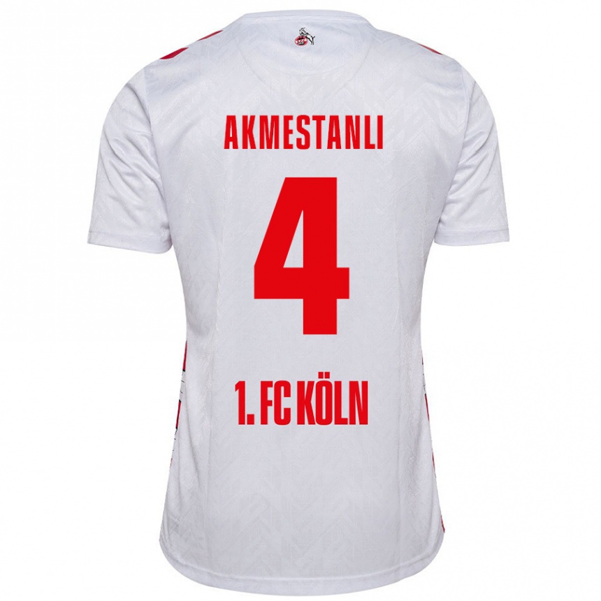 Men Football Teoman Akmestanli #4 White Red Home Jersey 2024/25 T-Shirt Uk