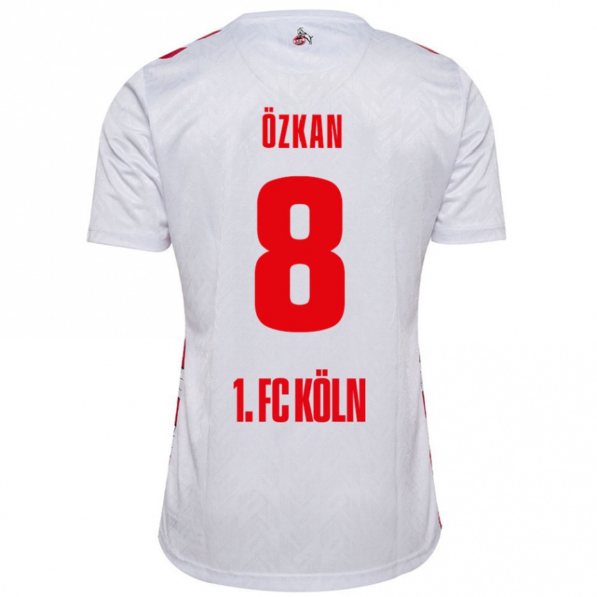 Men Football Mikail Özkan #8 White Red Home Jersey 2024/25 T-Shirt Uk