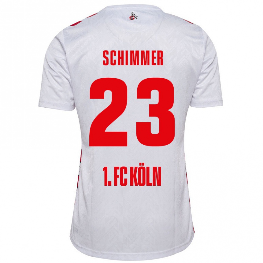 Men Football Marleen Schimmer #23 White Red Home Jersey 2024/25 T-Shirt Uk