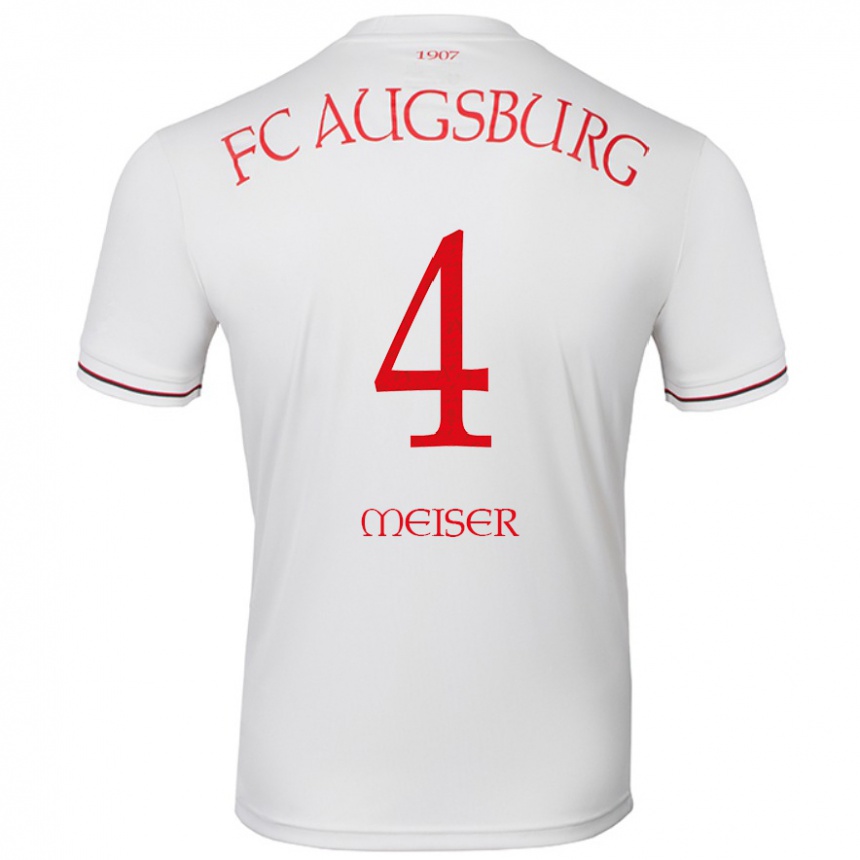 Men Football Felix Meiser #4 White Home Jersey 2024/25 T-Shirt Uk