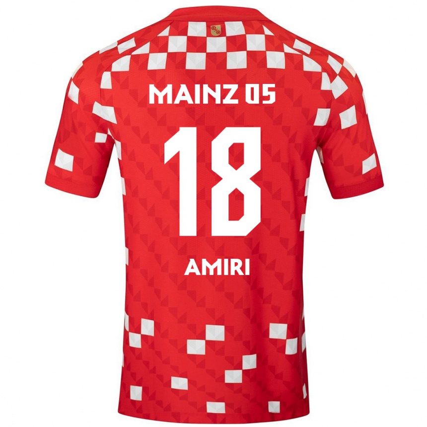 Men Football Nadiem Amiri #18 White Red Home Jersey 2024/25 T-Shirt Uk