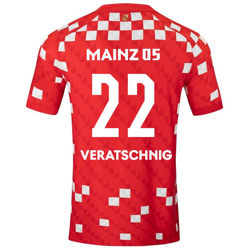 Men Football Nikolas Veratschnig #22 White Red Home Jersey 2024/25 T-Shirt Uk