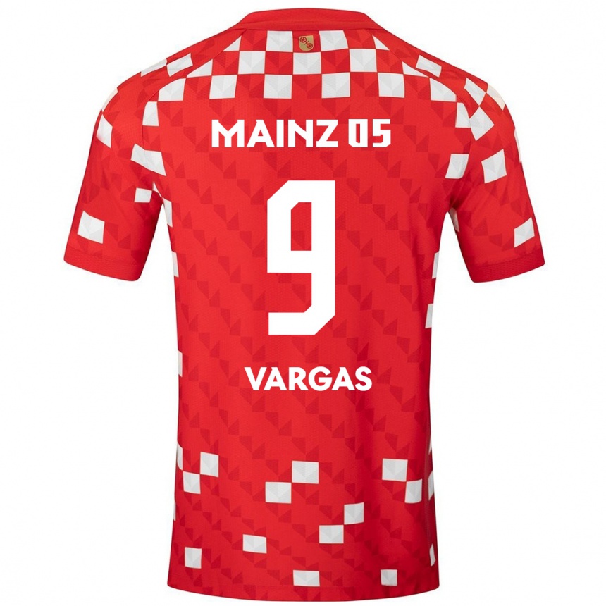 Men Football Nayrobi Vargas #9 White Red Home Jersey 2024/25 T-Shirt Uk