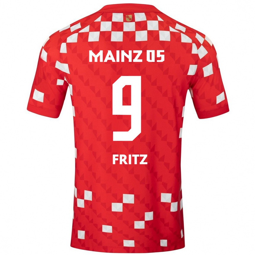 Men Football April Fritz #9 White Red Home Jersey 2024/25 T-Shirt Uk