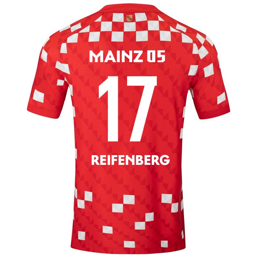 Men Football Michelle Reifenberg #17 White Red Home Jersey 2024/25 T-Shirt Uk