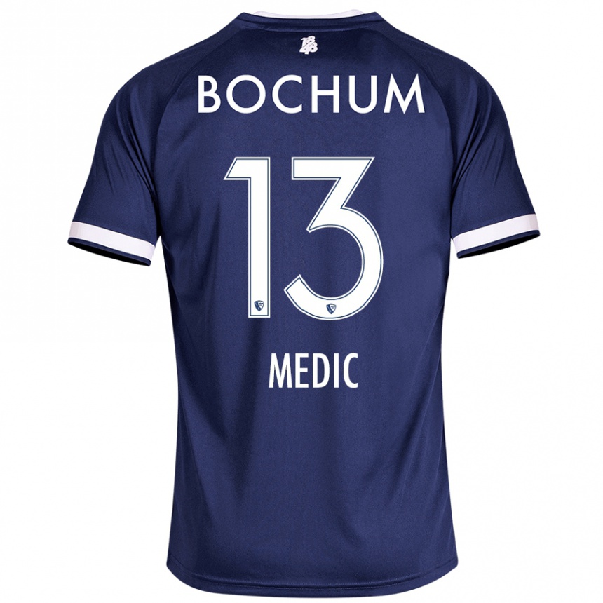 Men Football Jakov Medic #13 Dark Blue Home Jersey 2024/25 T-Shirt Uk