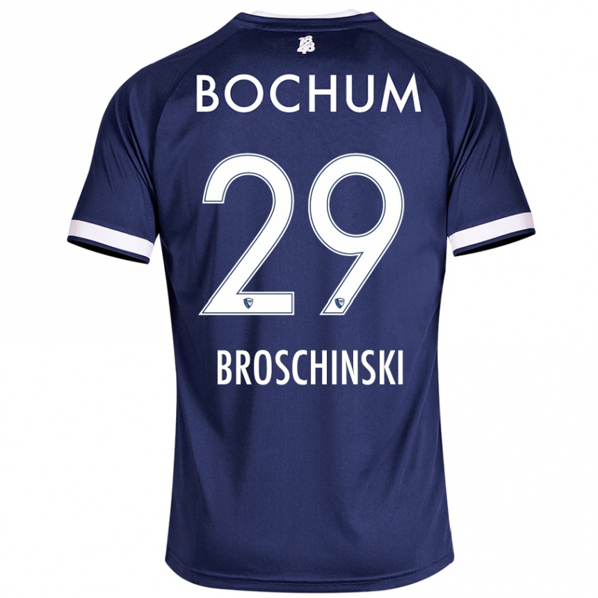 Men Football Moritz Broschinski #29 Dark Blue Home Jersey 2024/25 T-Shirt Uk