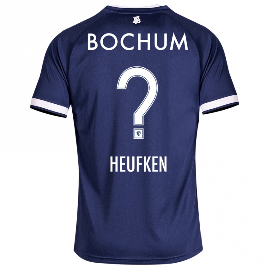 Men Football Jeremias Heufken #0 Dark Blue Home Jersey 2024/25 T-Shirt Uk