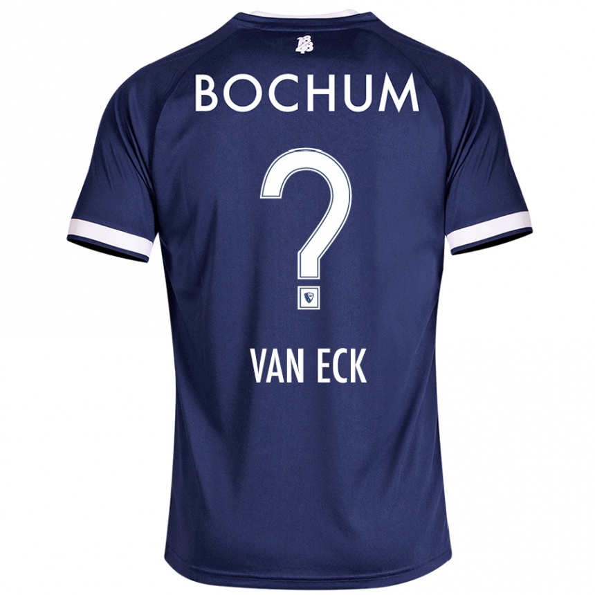 Men Football Ole Van Eck #0 Dark Blue Home Jersey 2024/25 T-Shirt Uk