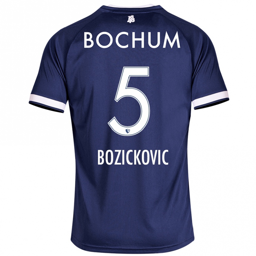 Men Football Niko Bozickovic #5 Dark Blue Home Jersey 2024/25 T-Shirt Uk