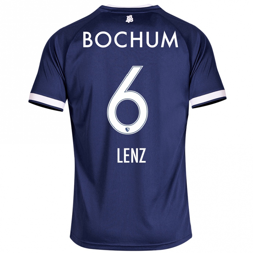 Men Football Cajetan Lenz #6 Dark Blue Home Jersey 2024/25 T-Shirt Uk