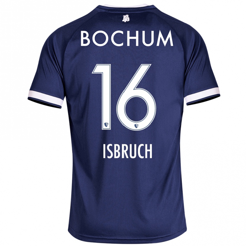 Men Football L. Isbruch #16 Dark Blue Home Jersey 2024/25 T-Shirt Uk