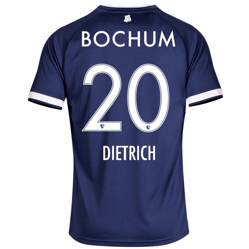 Men Football Sam Dietrich #20 Dark Blue Home Jersey 2024/25 T-Shirt Uk