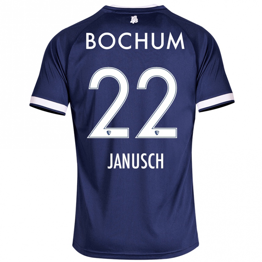 Men Football Thees Janusch #22 Dark Blue Home Jersey 2024/25 T-Shirt Uk