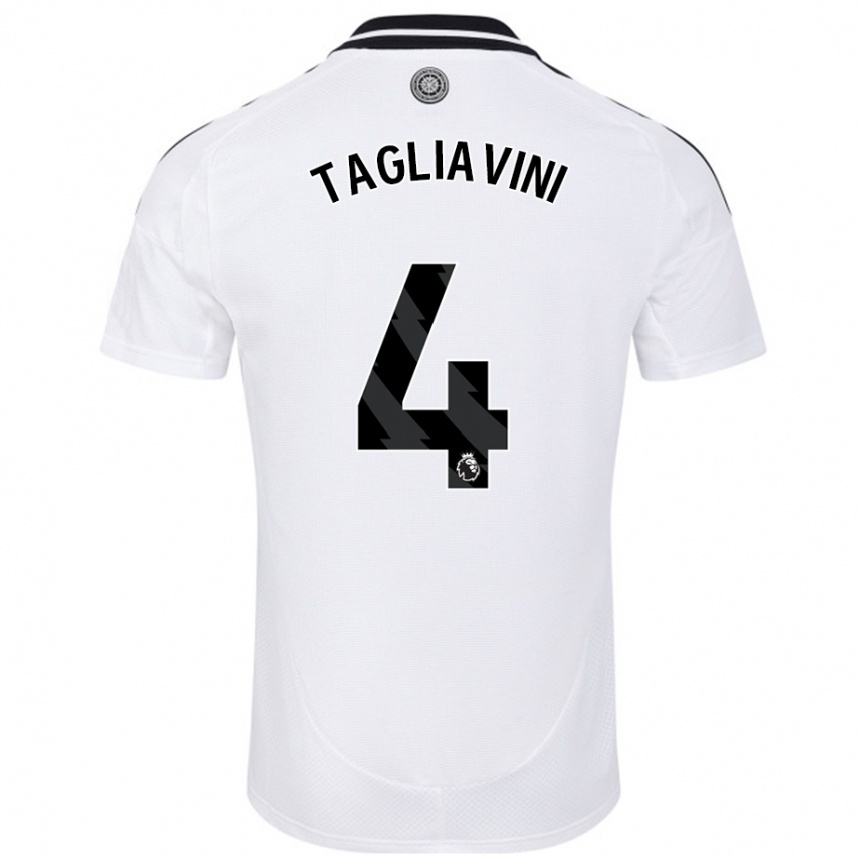 Men Football Ella Tagliavini #4 White Home Jersey 2024/25 T-Shirt Uk