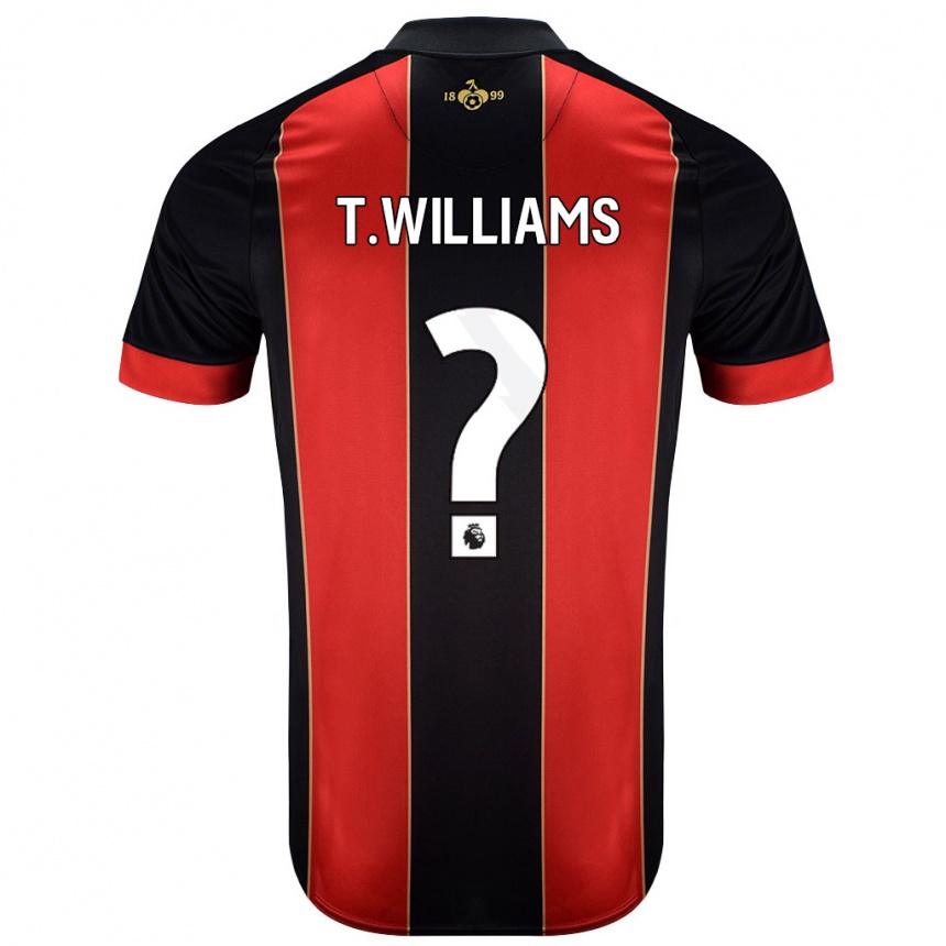 Men Football Toure Williams #0 Red Black Home Jersey 2024/25 T-Shirt Uk