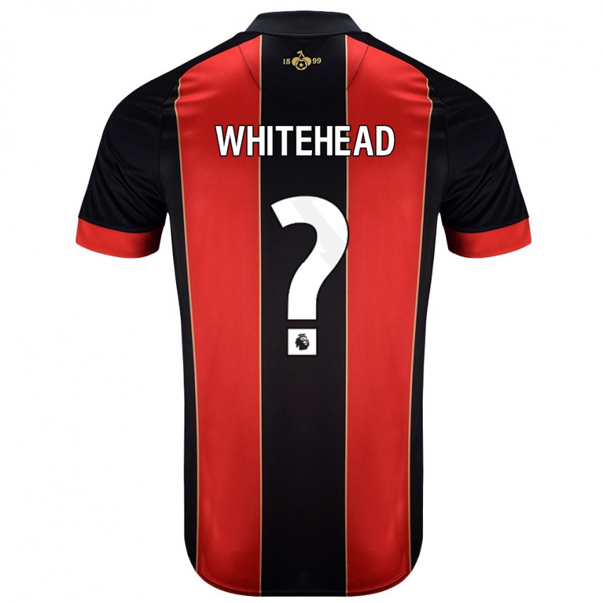 Men Football Tommy Whitehead #0 Red Black Home Jersey 2024/25 T-Shirt Uk