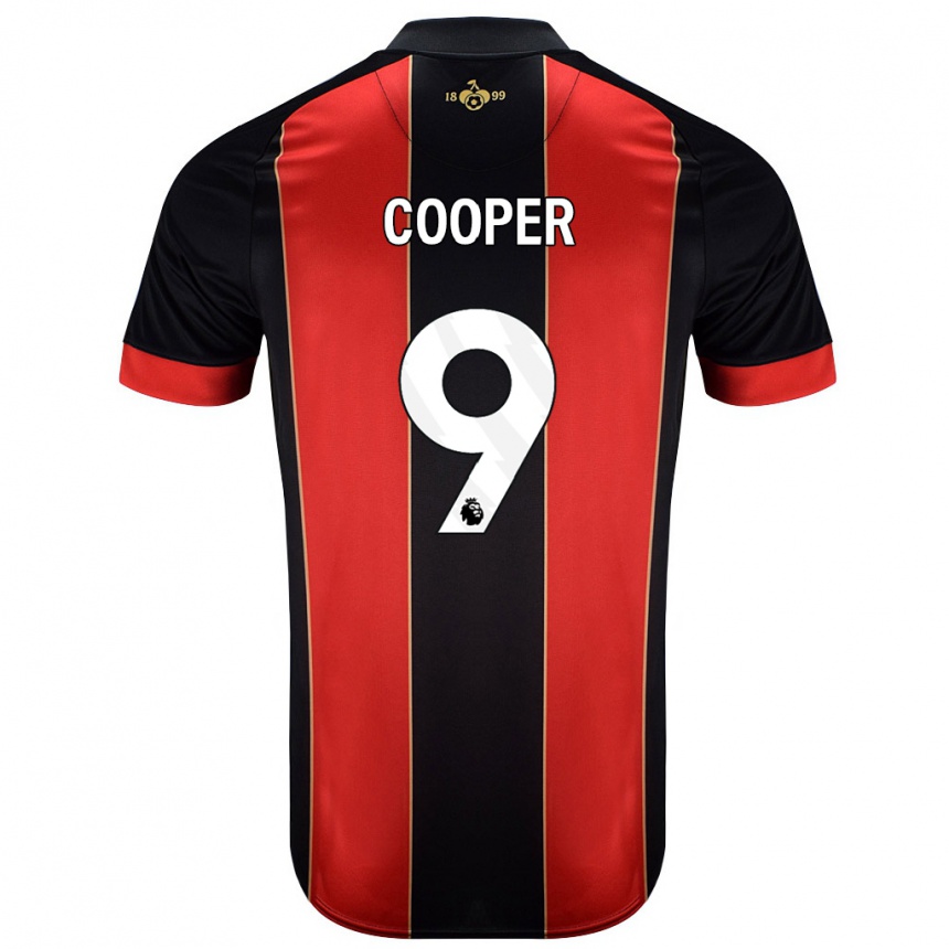 Men Football Lucy Cooper #9 Red Black Home Jersey 2024/25 T-Shirt Uk