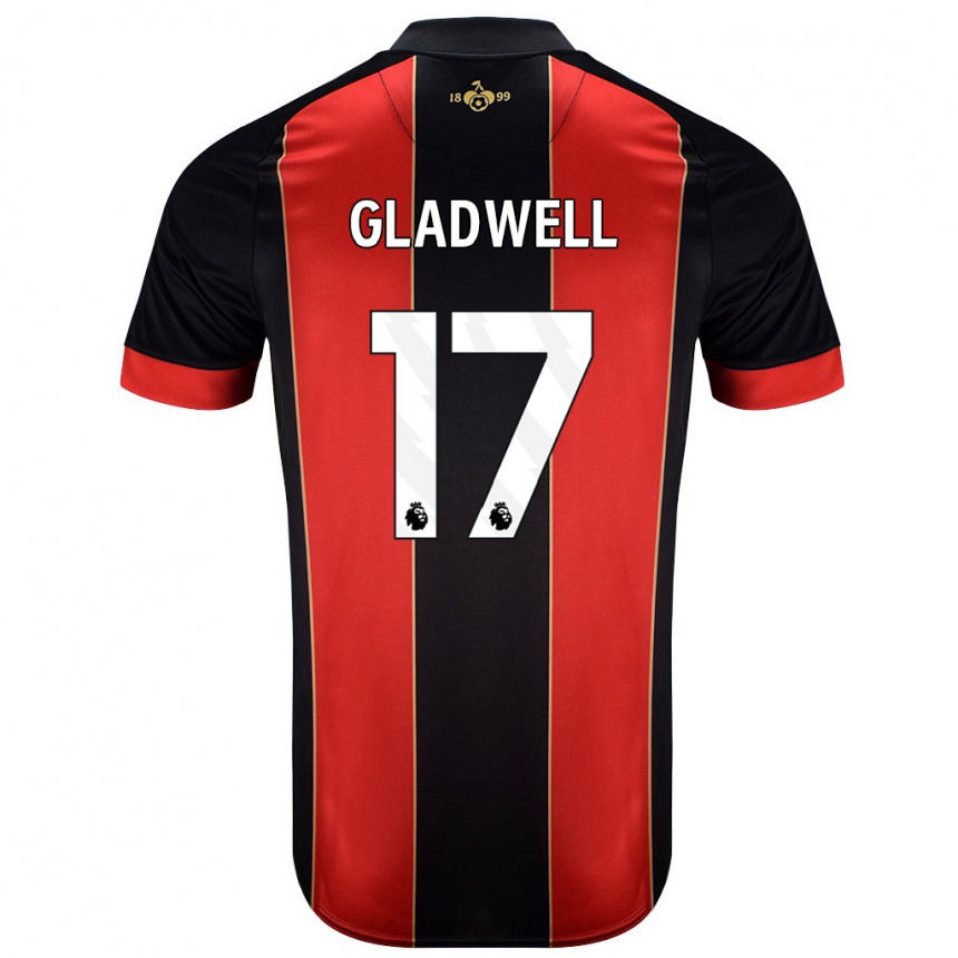 Men Football Molly Gladwell #17 Red Black Home Jersey 2024/25 T-Shirt Uk