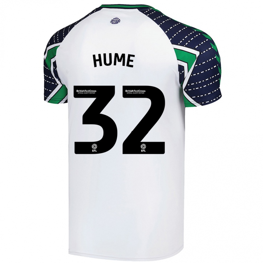 Men Football Trai Hume #32 White Away Jersey 2024/25 T-Shirt Uk