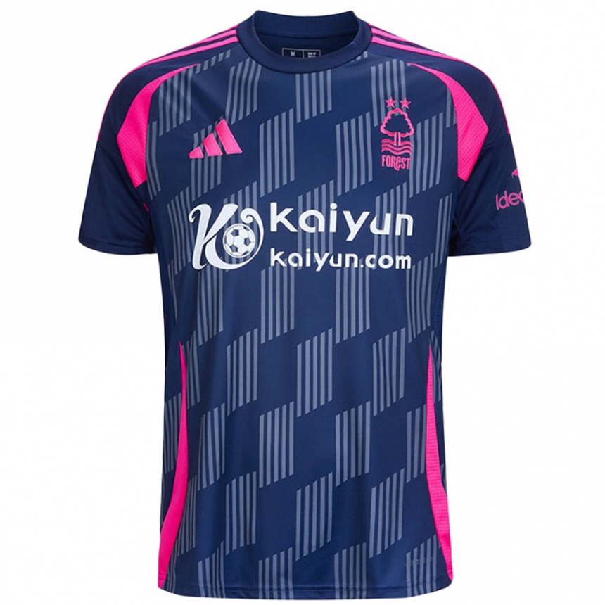 Men Football Your Name #0 Royal Blue Pink Away Jersey 2024/25 T-Shirt Uk