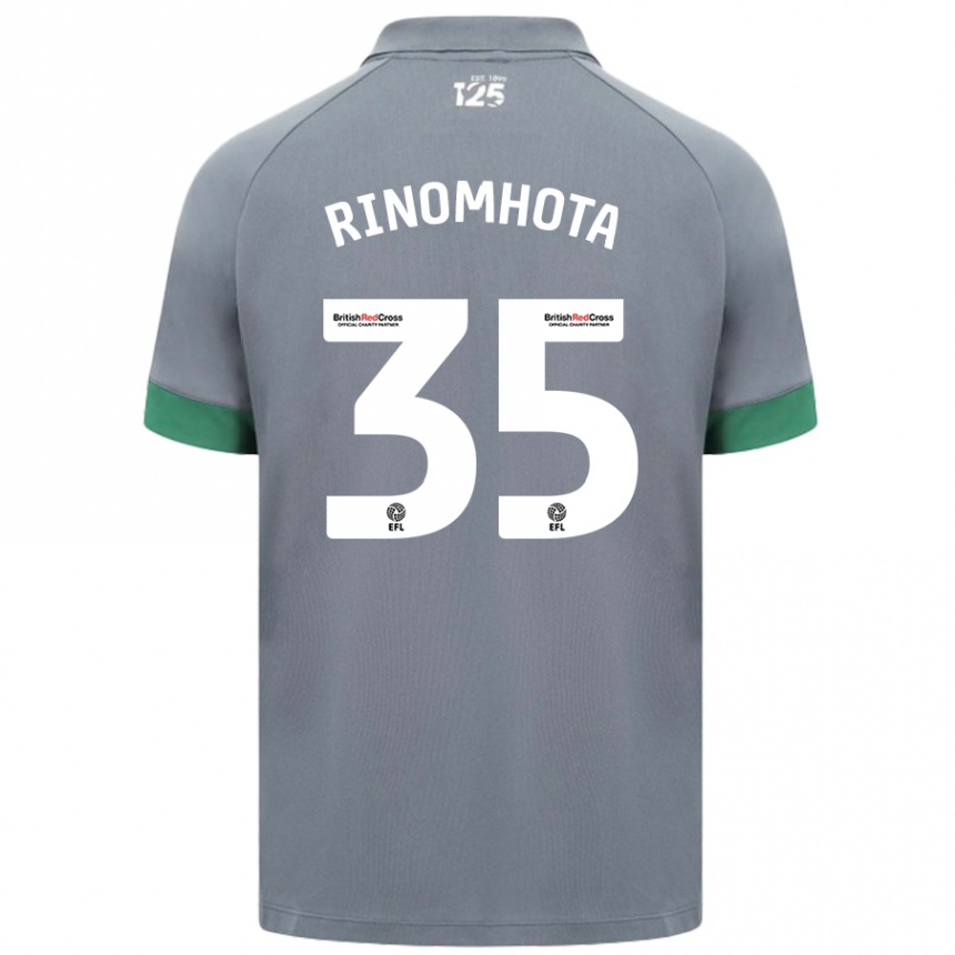 Men Football Andy Rinomhota #35 Dark Gray Away Jersey 2024/25 T-Shirt Uk