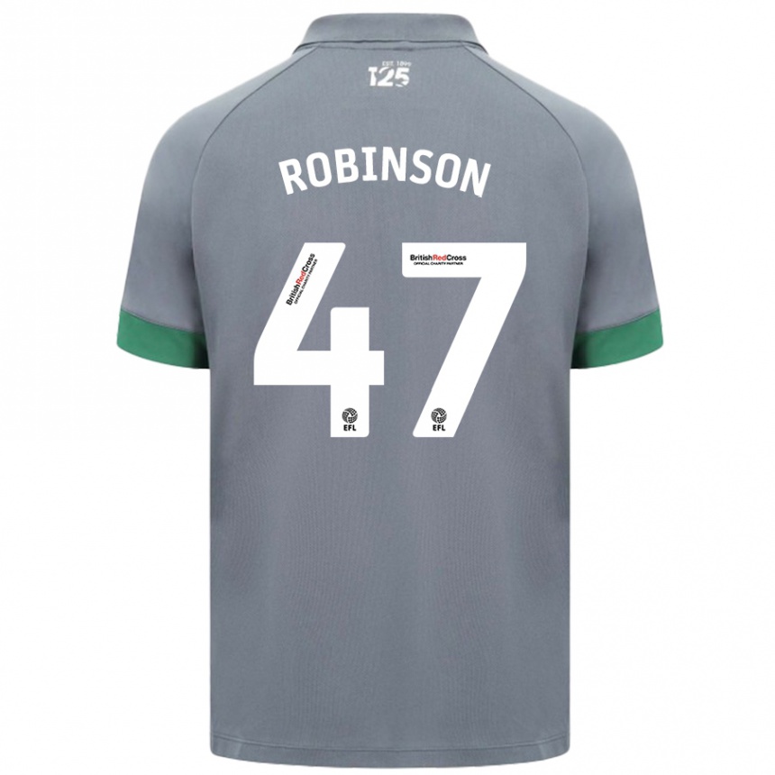 Men Football Callum Robinson #47 Dark Gray Away Jersey 2024/25 T-Shirt Uk