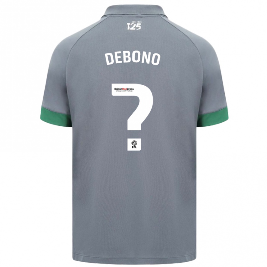 Men Football Alyas Debono #0 Dark Gray Away Jersey 2024/25 T-Shirt Uk