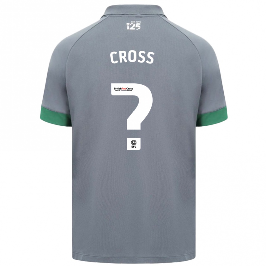 Men Football Alex Cross #0 Dark Gray Away Jersey 2024/25 T-Shirt Uk