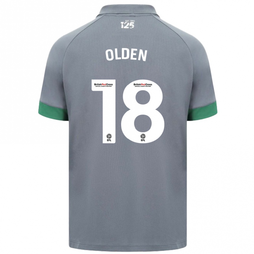 Men Football Mackenzie Olden #18 Dark Gray Away Jersey 2024/25 T-Shirt Uk