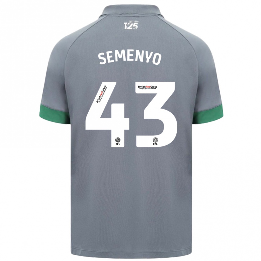 Men Football Jai Semenyo #43 Dark Gray Away Jersey 2024/25 T-Shirt Uk