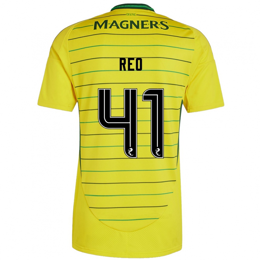 Men Football Reo Hatate #41 Yellow Away Jersey 2024/25 T-Shirt Uk