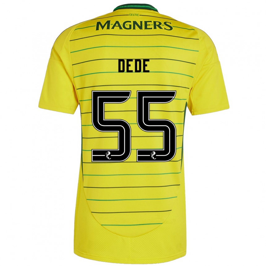 Men Football Josh Dede #55 Yellow Away Jersey 2024/25 T-Shirt Uk