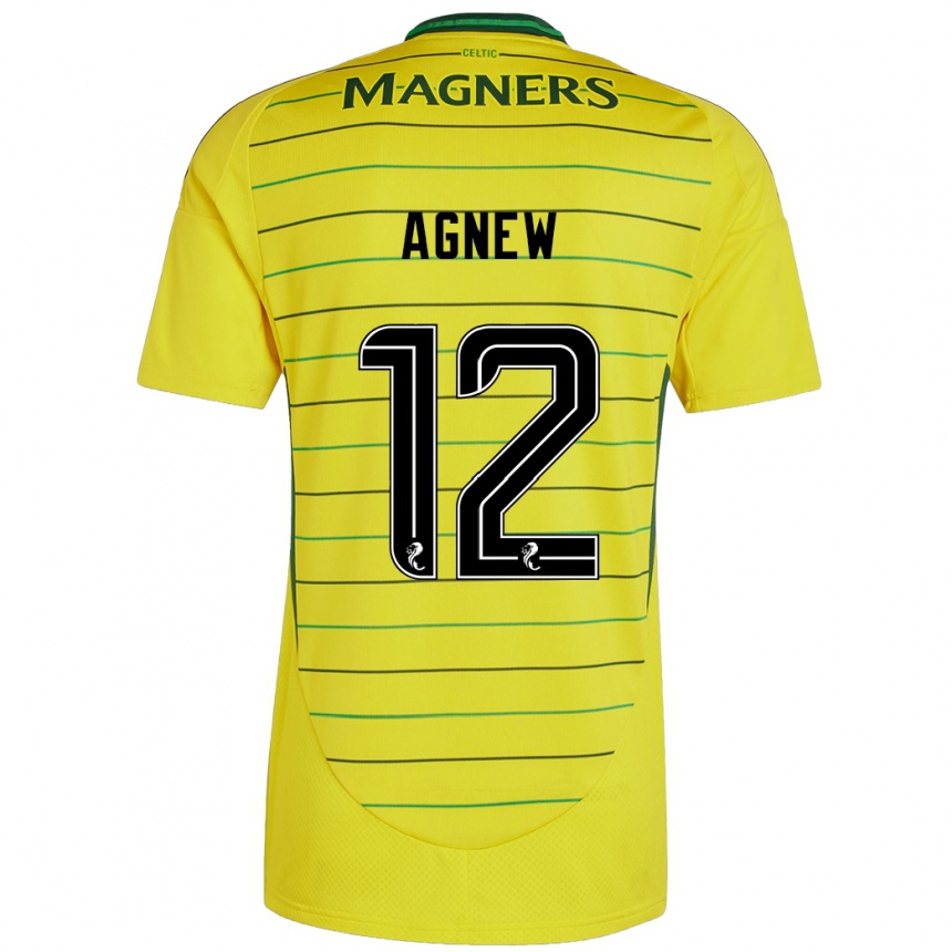 Men Football Murphy Agnew #12 Yellow Away Jersey 2024/25 T-Shirt Uk