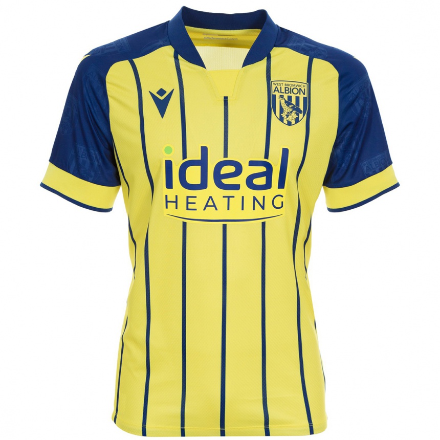 Men Football Iddrisa Dauda Amihere #0 Yellow Blue Away Jersey 2024/25 T-Shirt Uk