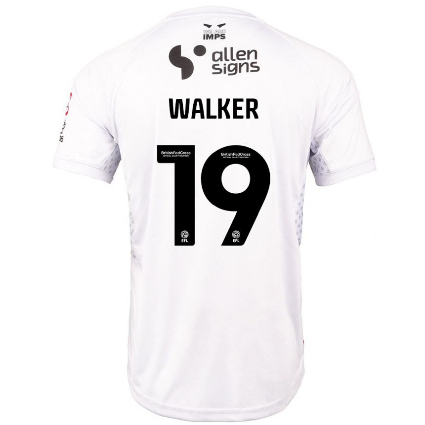 Men Football Tyler Walker #19 Red White Away Jersey 2024/25 T-Shirt Uk