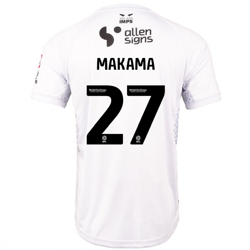 Men Football Jovon Makama #27 Red White Away Jersey 2024/25 T-Shirt Uk