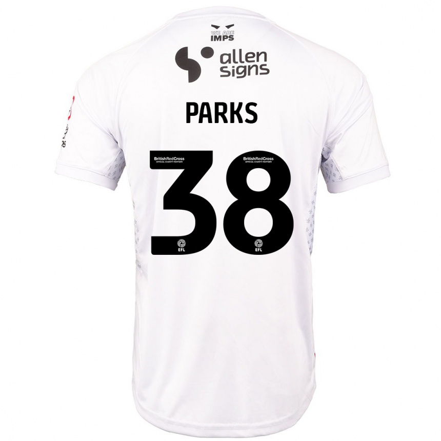 Men Football Charlie Parks #38 Red White Away Jersey 2024/25 T-Shirt Uk