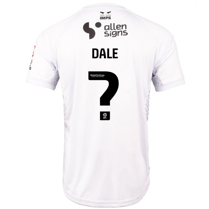 Men Football Harry Dale #0 Red White Away Jersey 2024/25 T-Shirt Uk