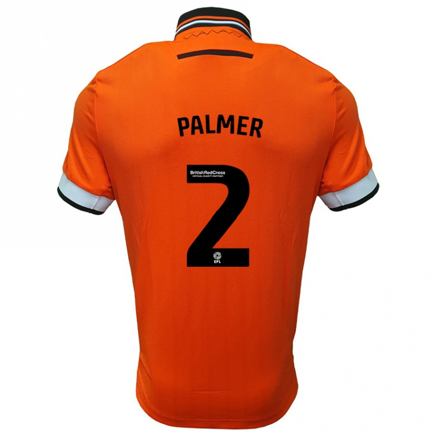 Men Football Liam Palmer #2 Orange White Away Jersey 2024/25 T-Shirt Uk